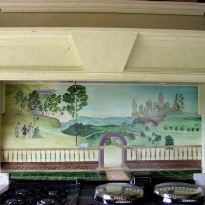 18thC style mural for oven splashback