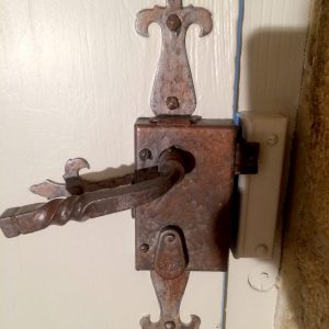 Rust effect on old door lock