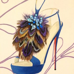  Feather shoes and Swarovski crystals